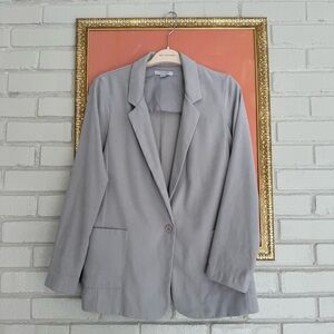 Women’s Longer Length Light Gray Blazer